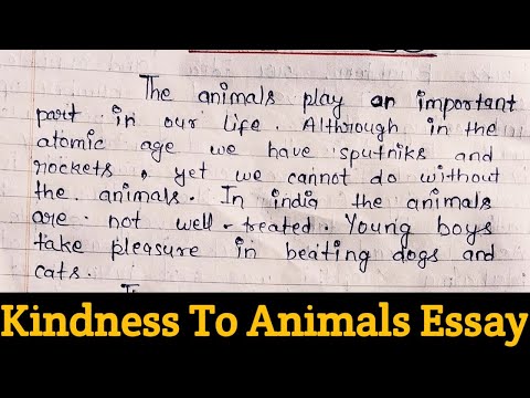 essay on kindness to animals for class 6