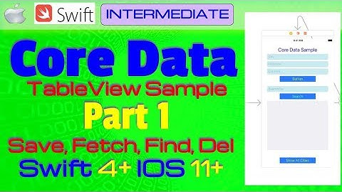 IOS 11, Swift 4, Tutorial - Part 1 - Make Core Data example UI ( Save, Fetch, Search, Delete )