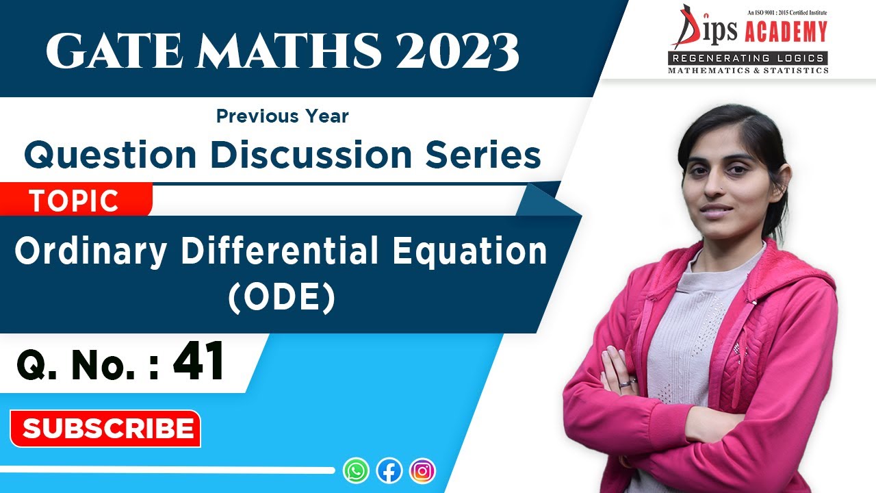 GATE Maths 2023 - Q.41 | ODE | Question Discussion |
