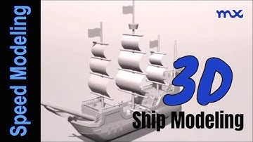 3D Speed Modeling (Time-lapse): Pirate Ship Model