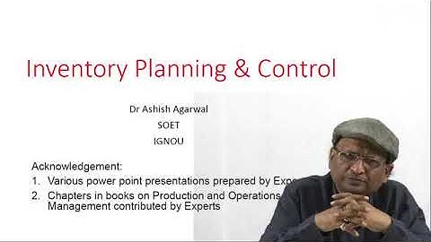 IGNOU Live Session on "Inventory Planning & Control"