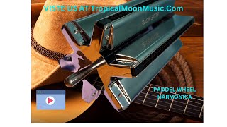 VISTE US AT TropicalMoonMusic.Com NEW PROFESSINOAL BLUE NOTE SEXTET HARMONICA PADDEL WHEEL HARMONICA