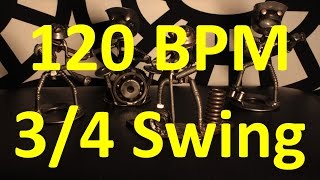 120 BPM - Swing 3/4 - 60s Ballad - Drum track - Metronome - Drum Beat