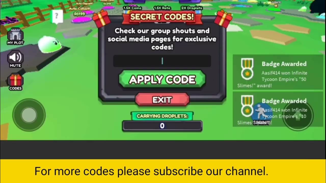 Codes For Slime Tower Simulator