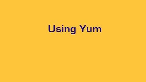Using YUM