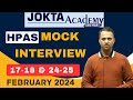 HPAS Mock Interview 2023-24 I Jokta Academy