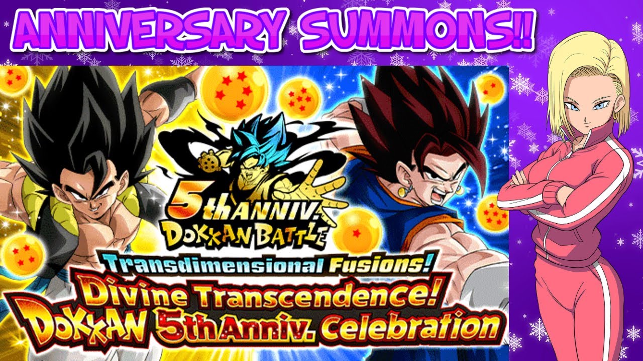Global Dokkan Battle 5th Anniversary summons! Android 18 Plays