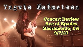 Yngwie Malmsteen Concert Review Ace of Spades Sacramento, CA 9/7/23