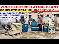 Zinc Electroplating Plant, Zinc Coating Plant, Zinc Coating Process, Zinc, Nickel, Chrome Coating