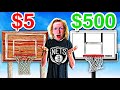 $5 HOMEMADE Basketball Hoop VS $500 Basketball Hoop! (Review)