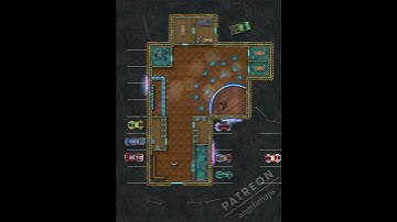 The Lounge - Modern/Cyber/Sci-fi battle map - animated