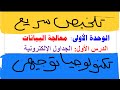 تلخيص درس الجداول الإلكترونية #تكنولوجيا_توجيهي