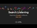 Search Listening: Exploring Google&#39;s different data sets
