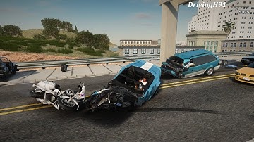 GTA SA Realistic Vehicle Deformation   Crash Testing Part 8