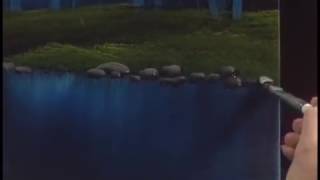 Bob Ross Painting Rocks