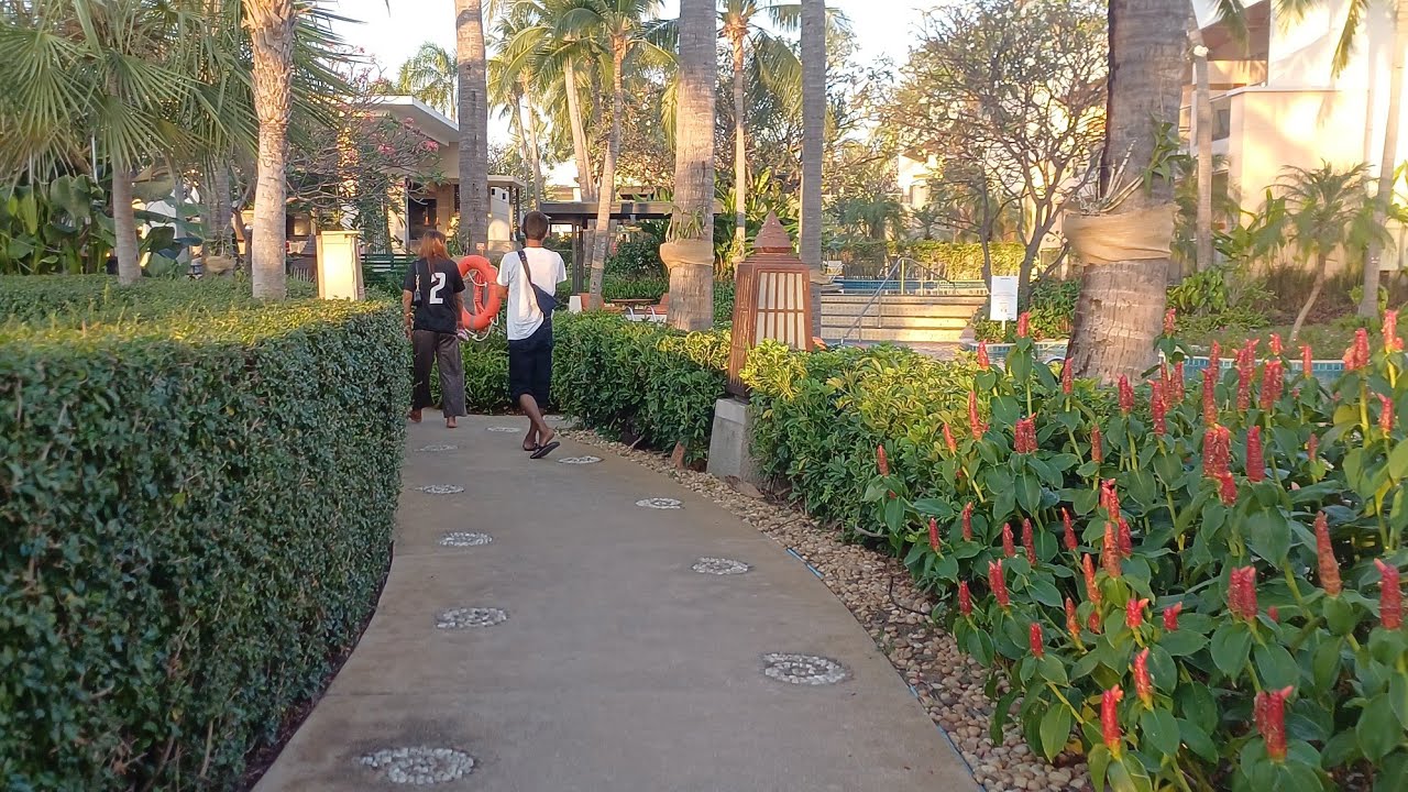 เที่ยวหัวหิน บรรยากาศ บริเวณ ห้องพักริมสระ