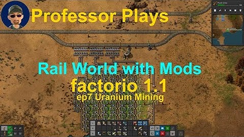 factorio Rail World with Mods ep7 Uranium Mining