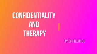 Confidentiality and Therapy by Hella Mental Health 267 views 2 years ago 8 minutes, 10 seconds