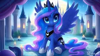 Princess Luna Sitting Down Of A Luna Castle