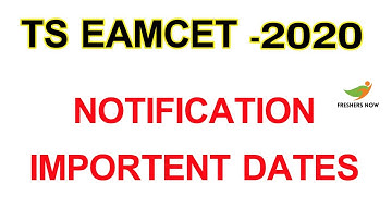 Telangana EAMCET 2020 Schedule, Exam Dates in Telugu @ eamcet.tsche.ac.in