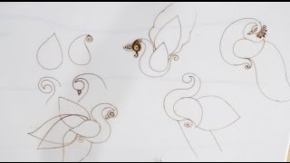Tutorial 28 : how to draw full complete peacock step by step in mehendi