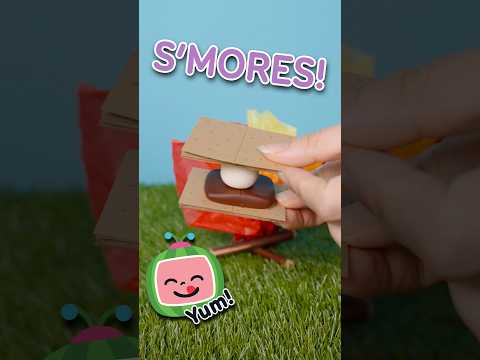 Easy DIY Camping S’mores!! 🍫🏕️ Yummy! #cocomelon #toyplay #shorts