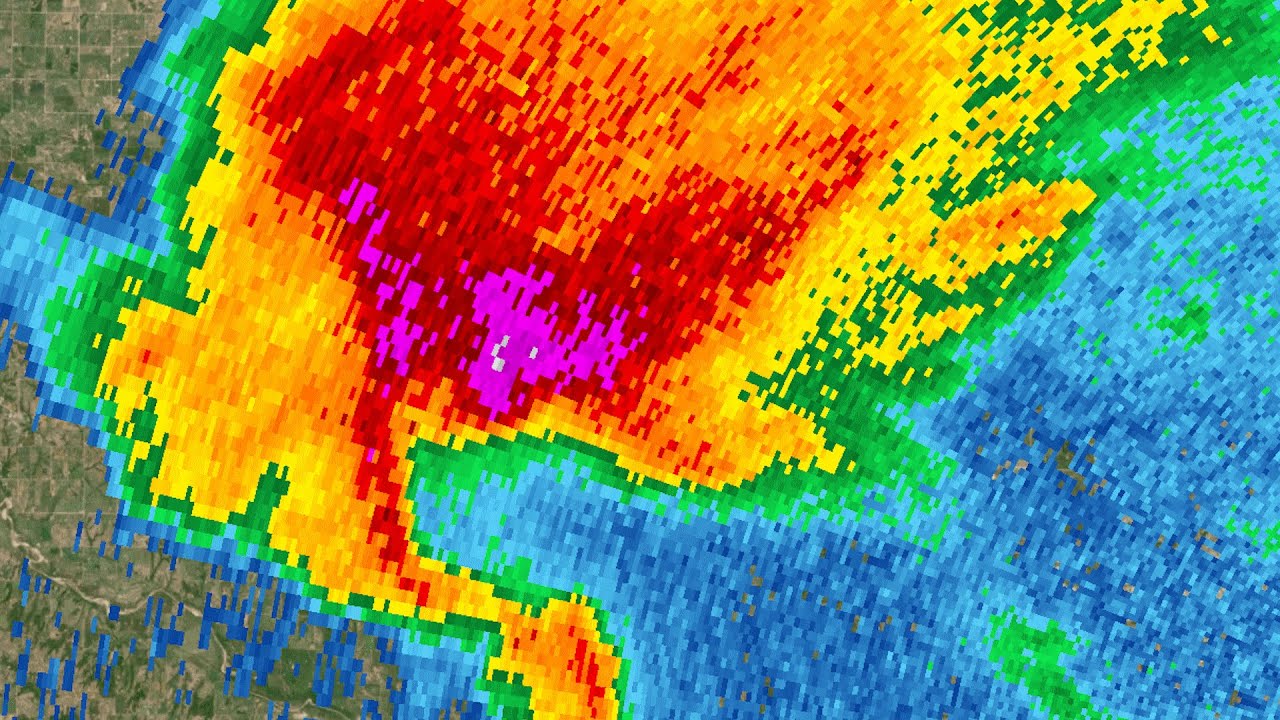2024 Custer City, Oklahoma Supercell Radar Loop - YouTube