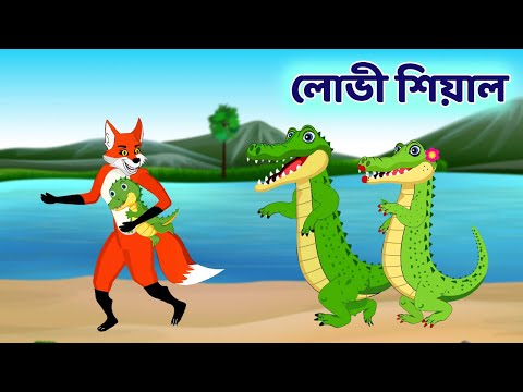 লোভী শিয়াল আর কুমির | Bengali Fox Cartoon Story | BD Kartun Mela