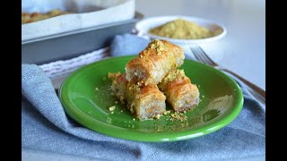 The easiest baklava rolls | How to make baklava