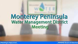 MPWMD Board of Directors Meeting 3/16/2026