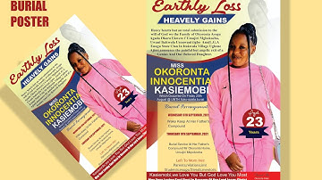 CorelDraw Tutorial || How To Design Poster  || funeral poster ||