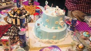 تورتة فيروزن  وكب كيك لعيد ميلاد بناتي الحلوين Frozen cake ,Ana&elsa️️