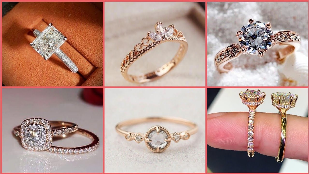 Delicate Gold Ring design engagement sophisticated Gold diamond Ring ...