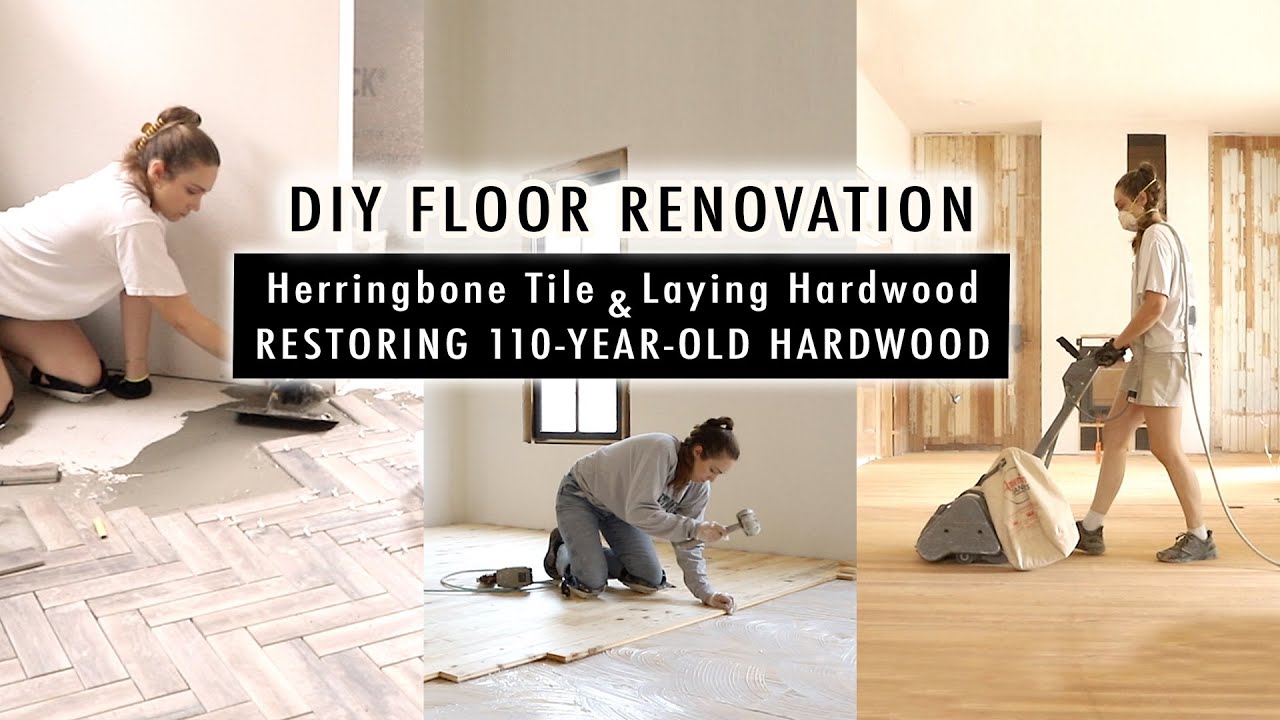 DIY FLOOR RENOVATION *Restoring 110YearOld Hardwood, Laying NEW