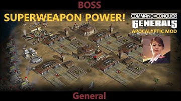 BIG BOSS! Command & Conquer TM Generals Zero Hour 2023 Apocalyptic mod.