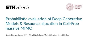 Probabilistic evaluation of Deep Generative Models & Resource allocation in Cell-Free massive MIMO