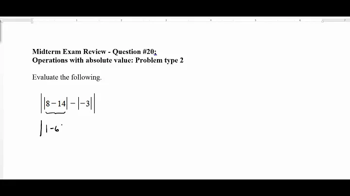 Problem 20 (Operations with absolute value, problem type 2)