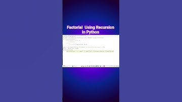 Recursion in Python | Find Factorial #recursion #pythoncode #factorial