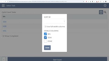 Cycle Counting in the WMS Mobile App