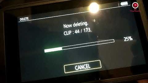 How to delete panasonic ag cx8 card