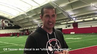 Wisconsin coach Luke Fickell calls quarterback Tanner Mordecai an ultimate competitor