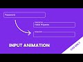 Animated input field in html css  floating label css only codehal