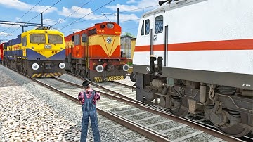 Three Trains on Same Track Due To Track Fault :- Emergency STOPPAGE -: Train Simulator