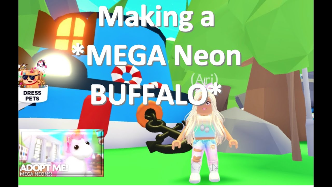 Making An Ultimate Mega Neon Buffalo In Roblox Adopt Me Youtube