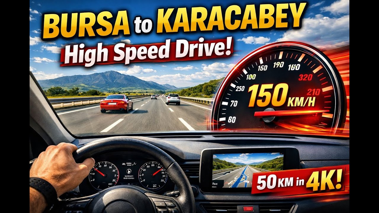 Relaxing Yet Fast 🚘 4K Drive from Bursa to Karacabey | Highway POV