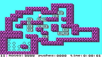 Sokoban Solution - Level 11 [IBM-PC Gameplay]