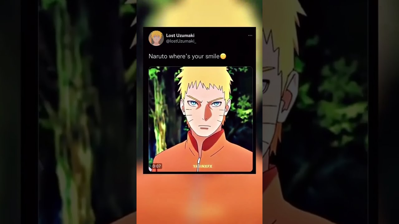 Naruto wheres your smile  Naruto sad edit