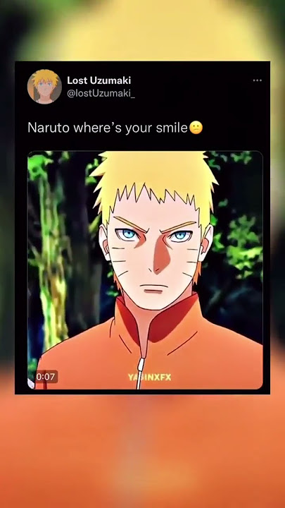 Naruto where's your smile 😭💔. Naruto sad edit