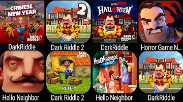 Dark Riddle vs Dark Riddle 2 vs Hello Neighbor vs Hello Neighobr 2