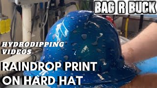 BEST HYDRO DIPPING | RAINDROP PRINT ONTO HARDHAT | BAG R BUCK HYDROGRAPHICS